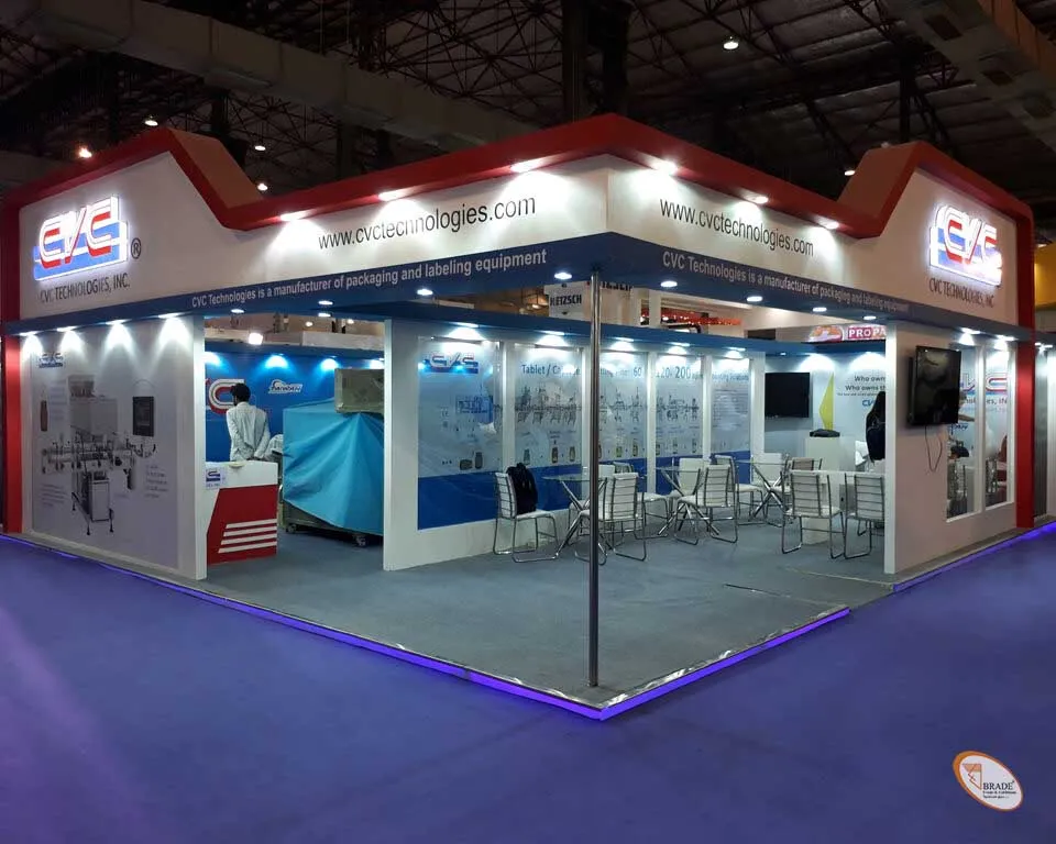 Dynamic exhibition stand with a strong focus on branding and engagement