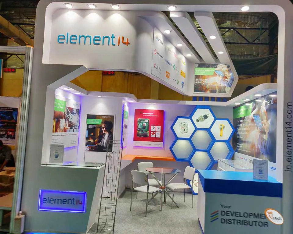 Exhibition stand with modular design and high-tech features